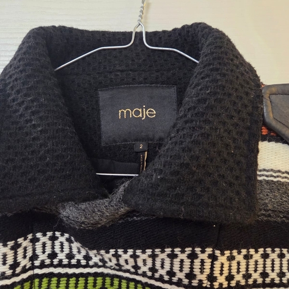 Maje Black Multicolor Patterned Jacket - Picture 10 of 12